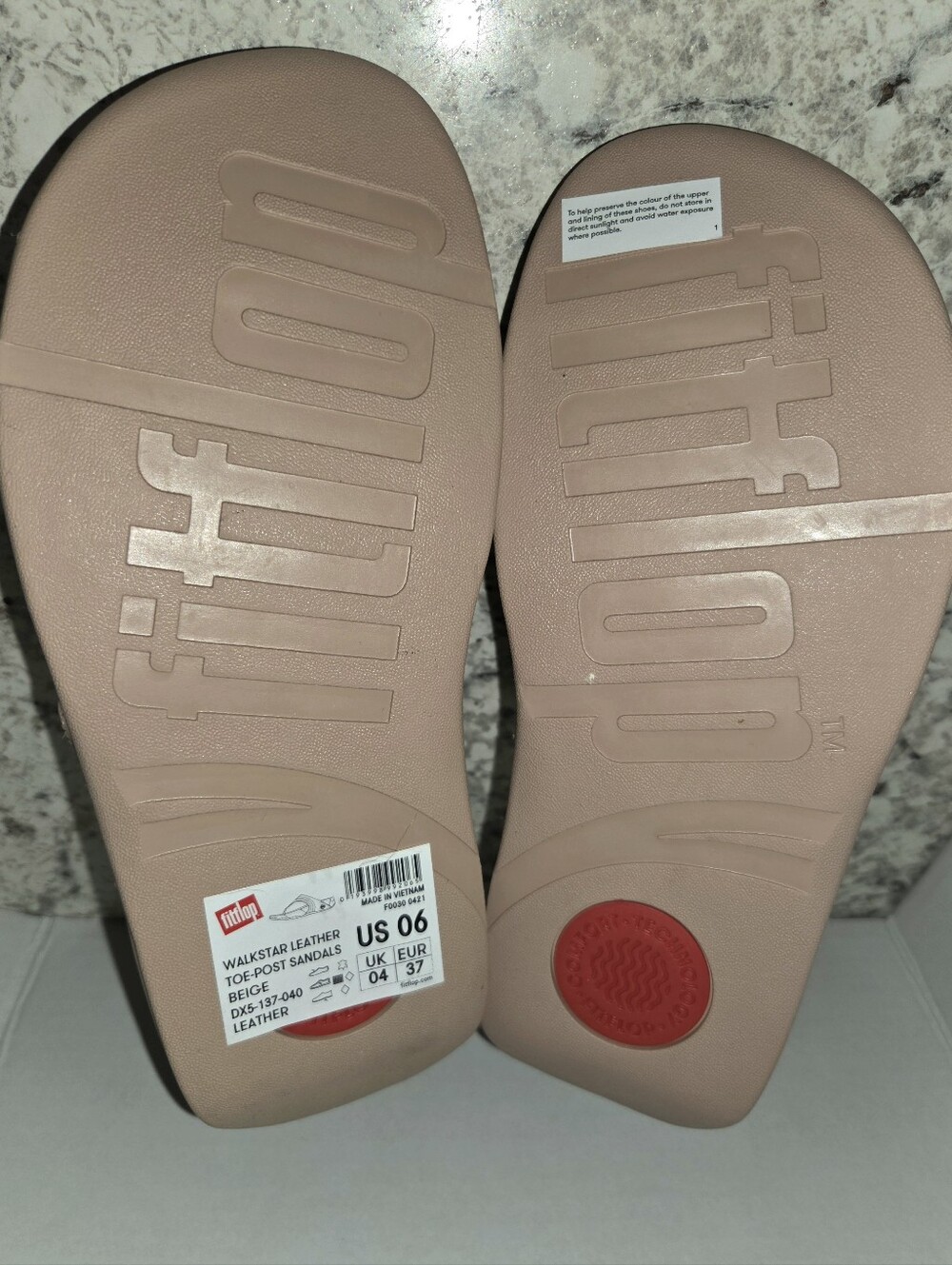FitFlop Walkstar Leather Toe-post Womens Sandals..6..NEW - Picture 4 of 7